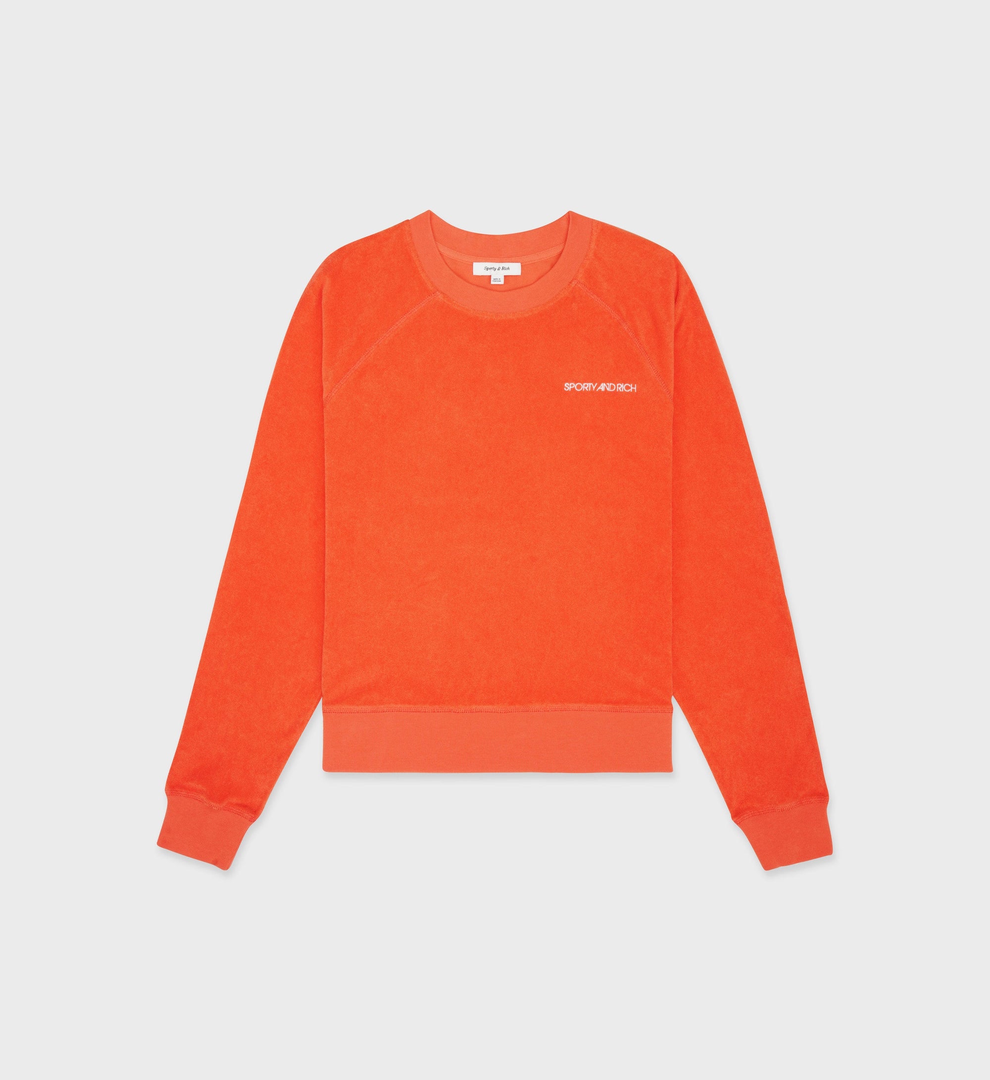 Disco Terry Raglan Sweater - Cerise & White