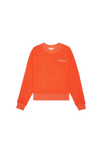Disco Terry Raglan Sweater - Cerise & White