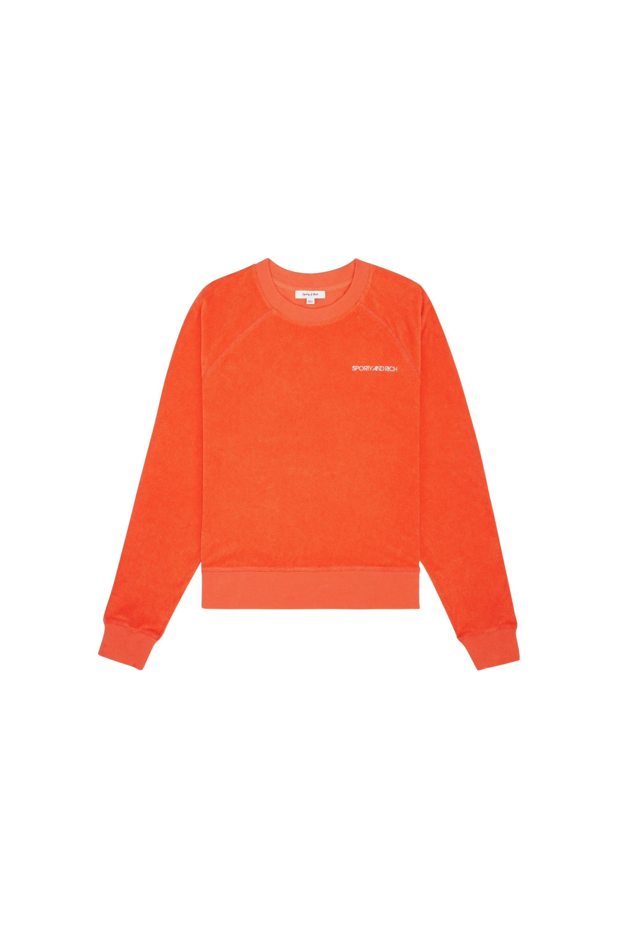 Disco Terry Raglan Sweater - Cerise & White