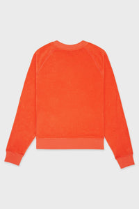 Pull raglan Disco en éponge  - Cerise & Blanc