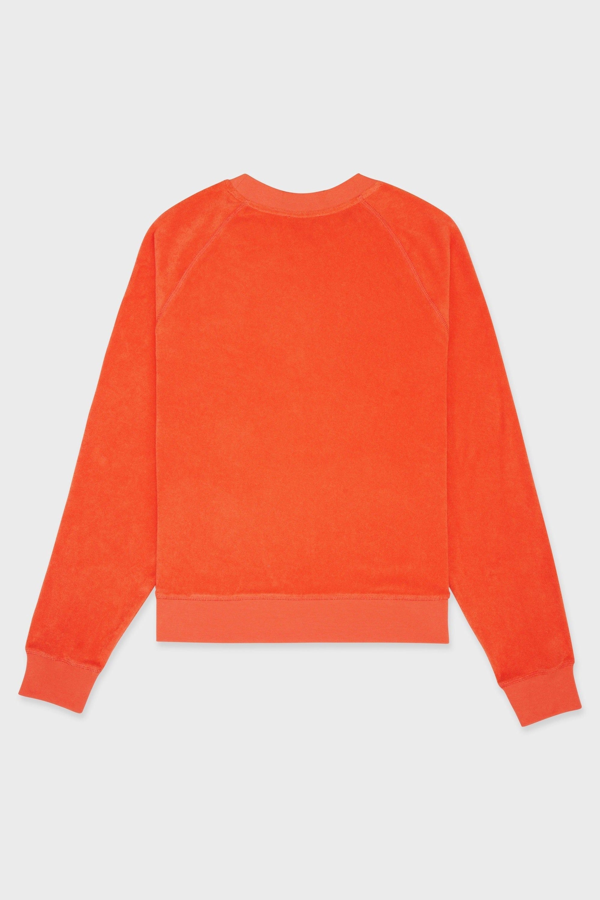 Pull raglan Disco en éponge  - Cerise & Blanc