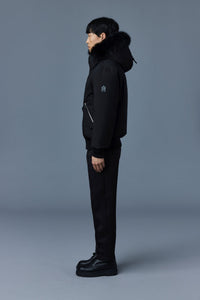 Black-Black Men's Hooded Down Jacket