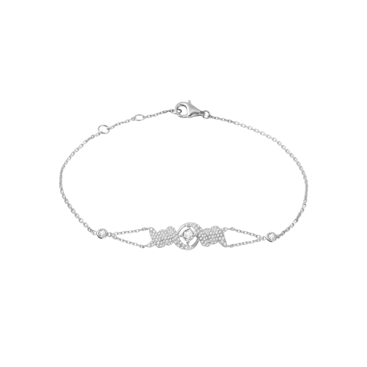 PT2_PrixTroca:1085€_VentesTroca:0_QtyTroca:1_ST:0%_Bracelet Barbelé en Or blanc 18K serti de diamants - Blanc