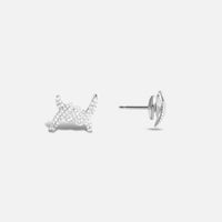 BOUCLES D OREILLES BARBELE OR BLANC