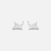 BOUCLES D OREILLES BARBELE OR BLANC