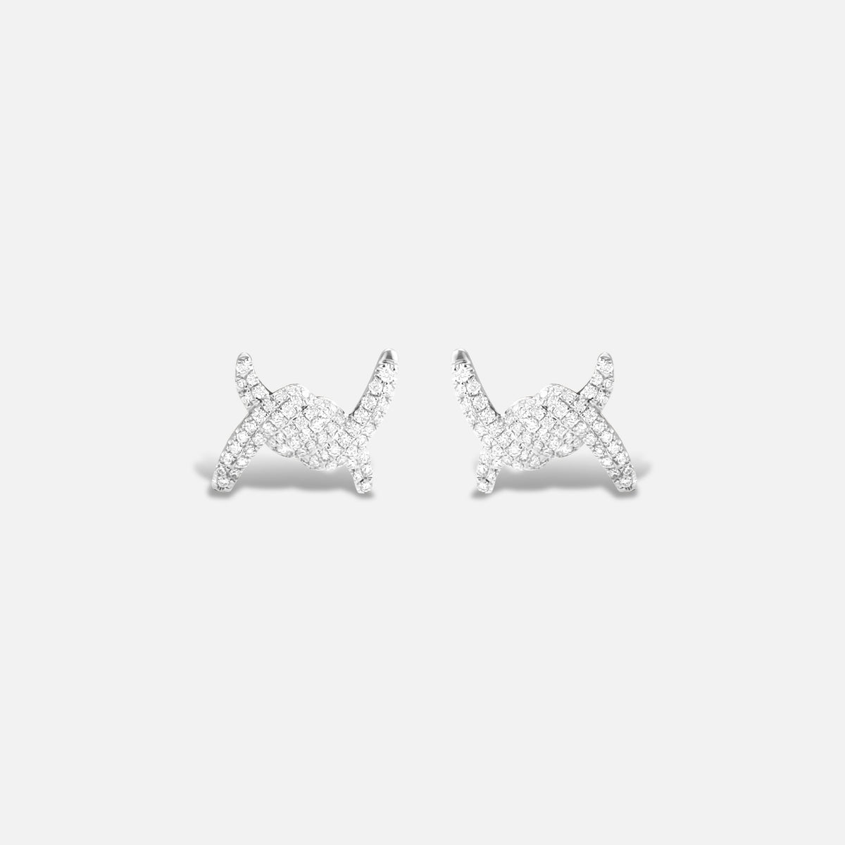 BOUCLES D OREILLES BARBELE OR BLANC