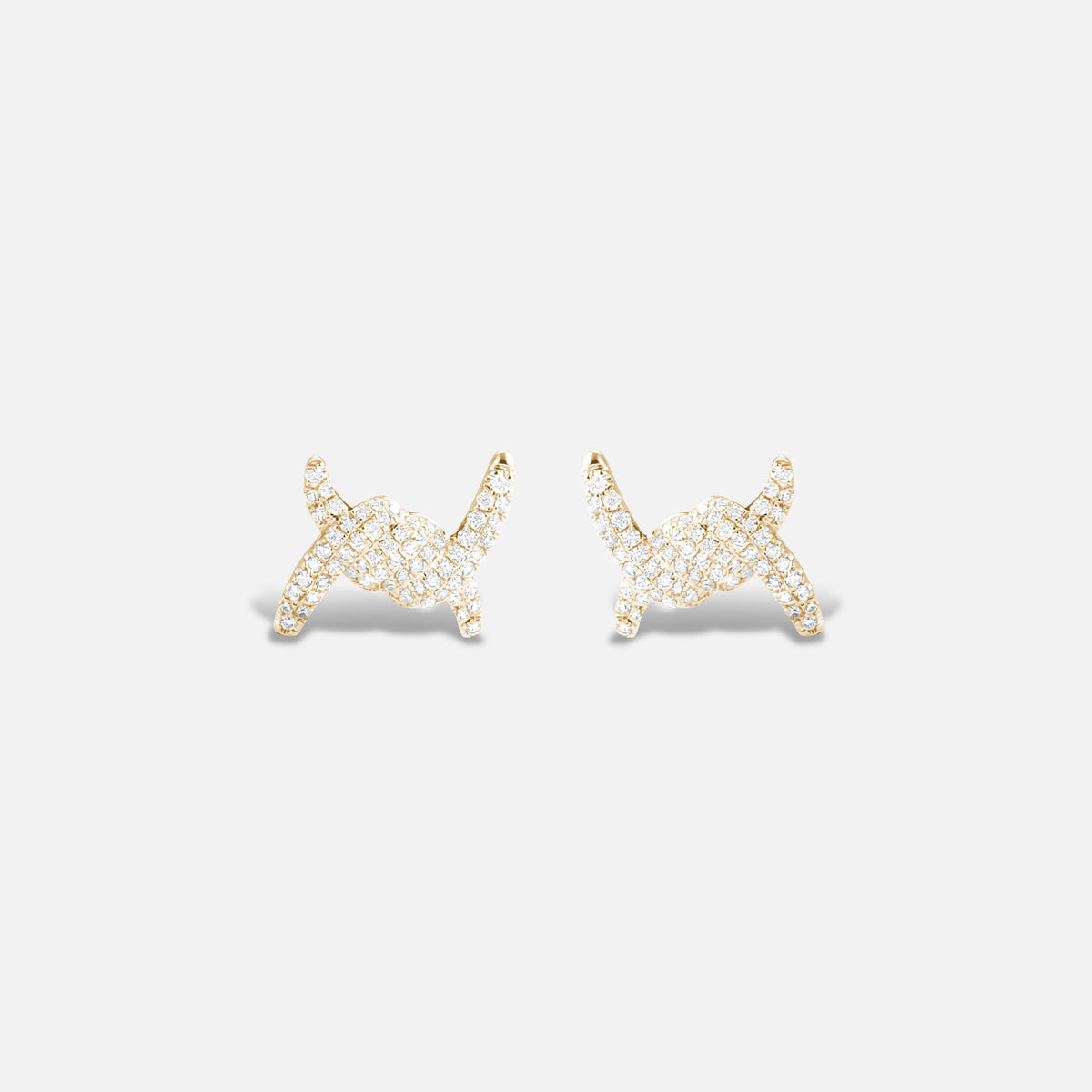 BOUCLES D OREILLES BARBELE OR JAUNE