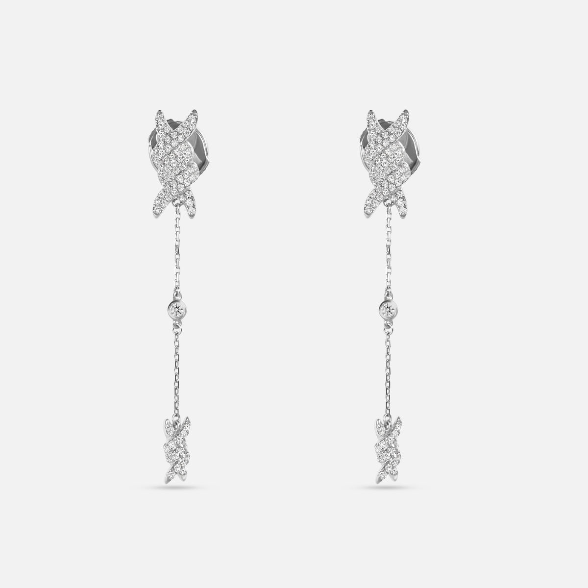 BOUCLES D OREILLES BARBELE OR BLANC