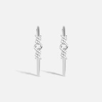 BOUCLES D OREILLES BARBELE OR BLANC