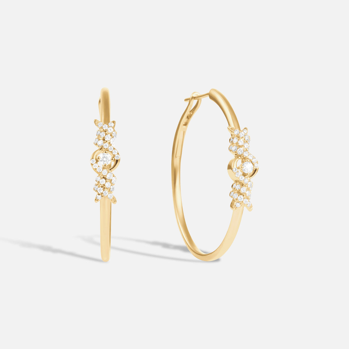 BOUCLES D OREILLES BARBELE OR JAUNE