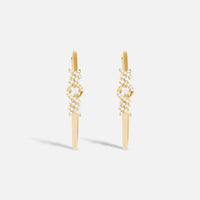 BOUCLES D OREILLES BARBELE OR JAUNE