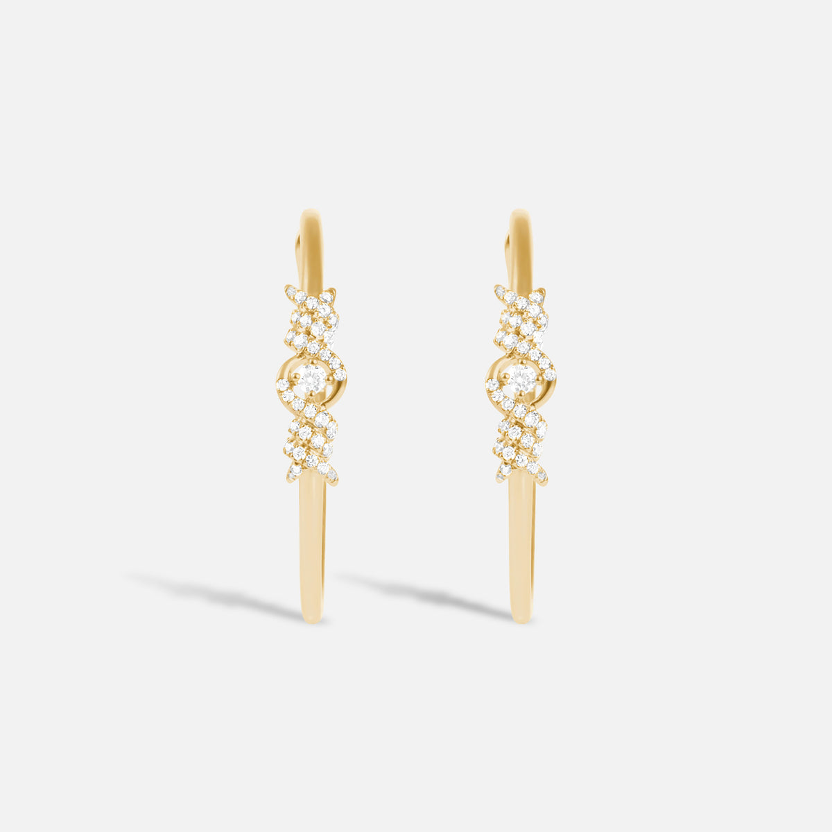 BOUCLES D OREILLES BARBELE OR JAUNE
