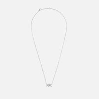 COLLIER BARBELE OR BLANC