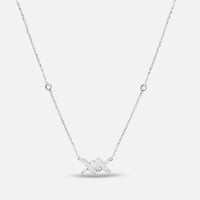COLLIER BARBELE OR BLANC
