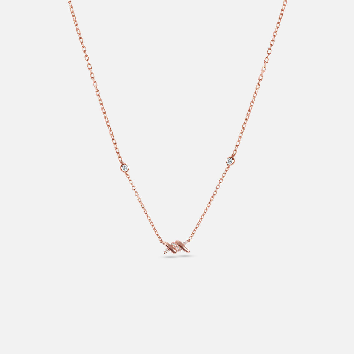 COLLIER BARBELE OR ROSE