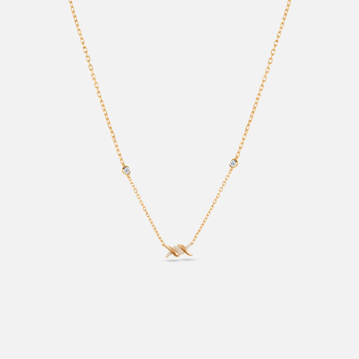 COLLIER BARBELE OR JAUNE