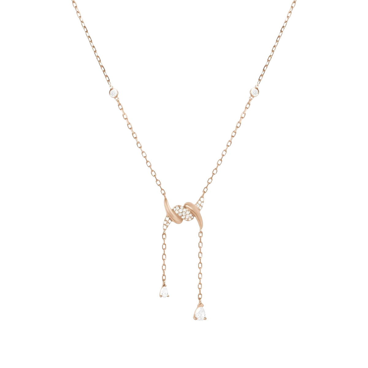 PT2_PrixTroca:910€_VentesTroca:0_QtyTroca:1_ST:0%_Collier Barbelé en Or rose 18K serti de diamants - Rose