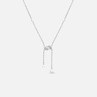 COLLIER BARBELE OR BLANC