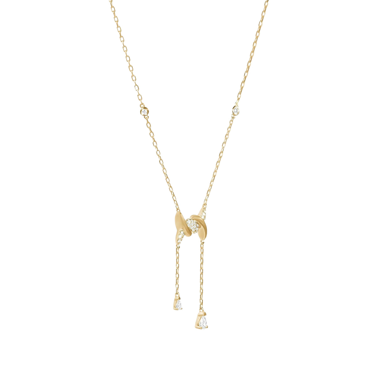 PrixTroca:910€_VentesTroca:0_QtyTroca:1_ST:0%_Collier Barbelé en Or jaune 18K serti de diamants - Jaune