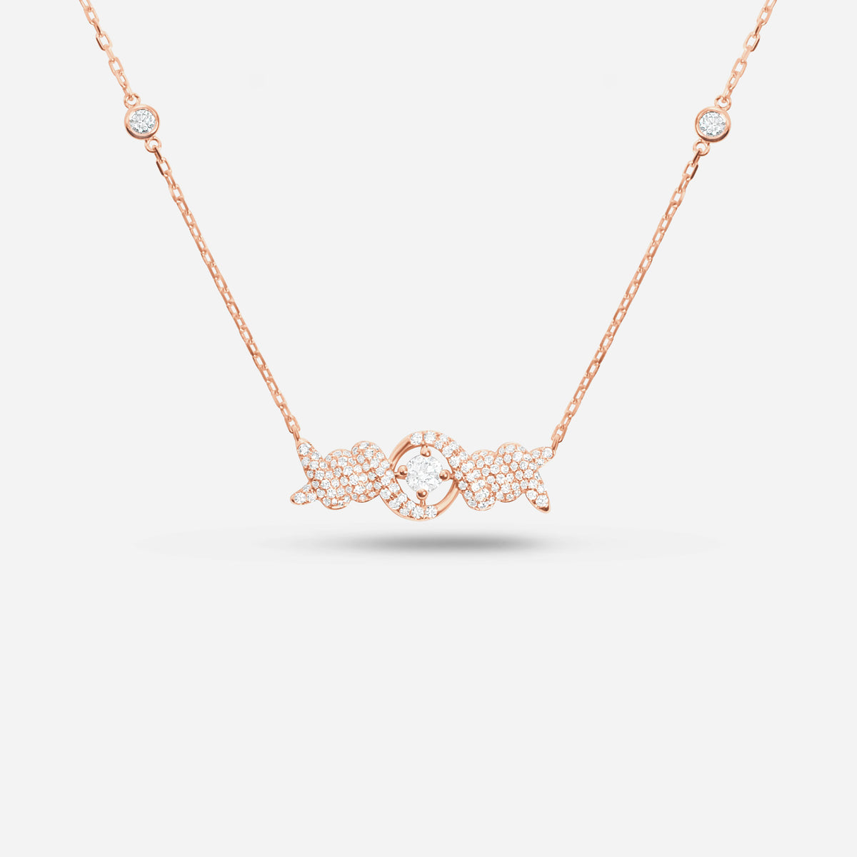 COLLIER BARBELE OR ROSE