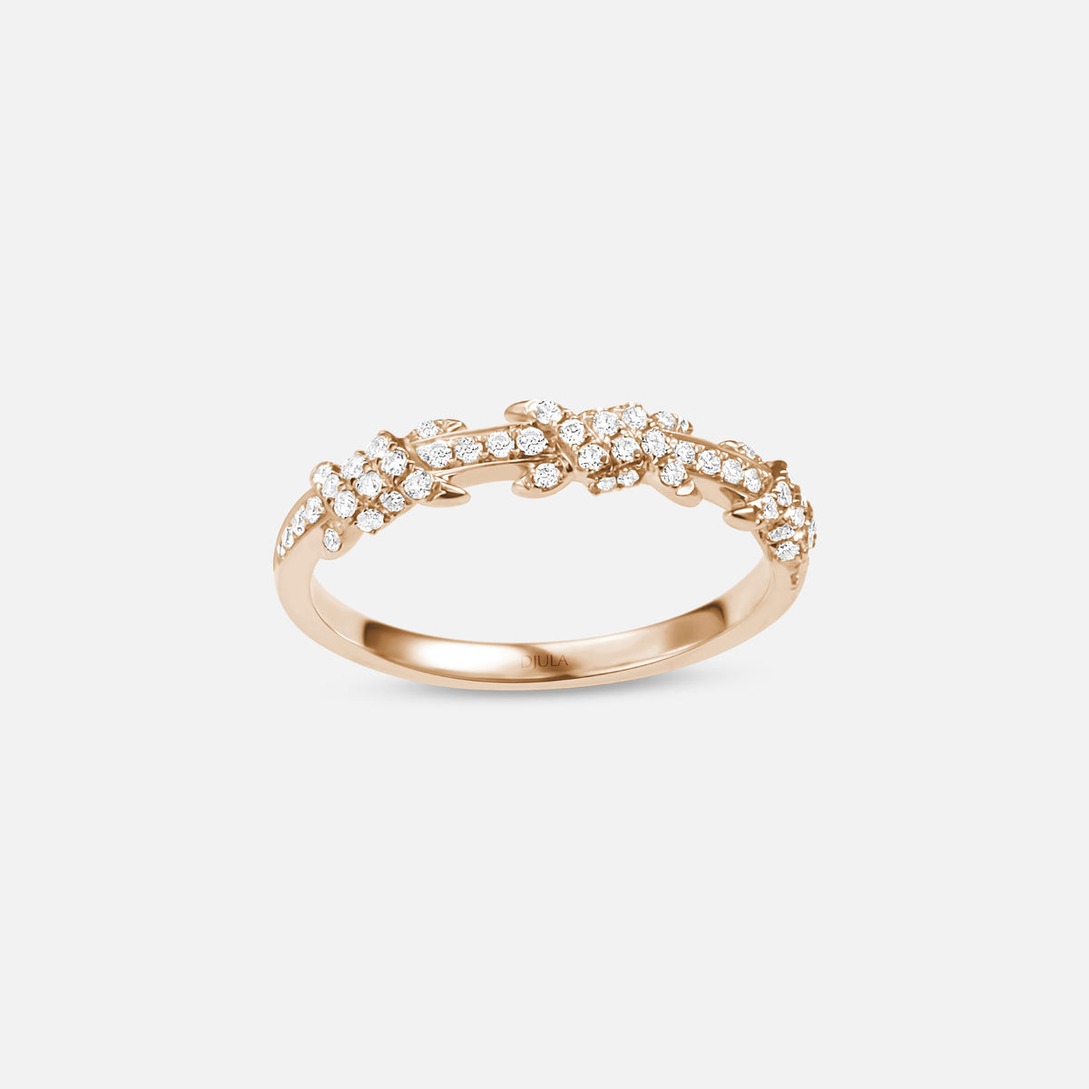 BAGUE BARBELE OR ROSE