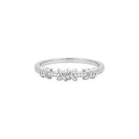 PrixTroca:450€_VentesTroca:0_QtyTroca:1_ST:0%_Bague Barbelé en Or blanc 18K sertie de diamants - Blanc