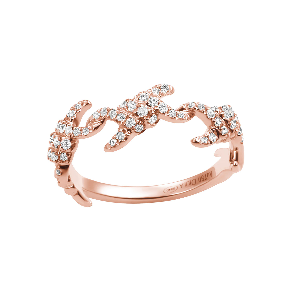 BAGUE BARBELE OR ROSE