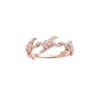 PrixTroca:660€_VentesTroca:0_QtyTroca:1_ST:0%_Bague Barbelé en Or rose 18K sertie de diamants - Rose