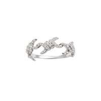 PrixTroca:660€_VentesTroca:0_QtyTroca:1_ST:0%_Bague Barbelé en Or blanc 18K sertie de diamants - Blanc