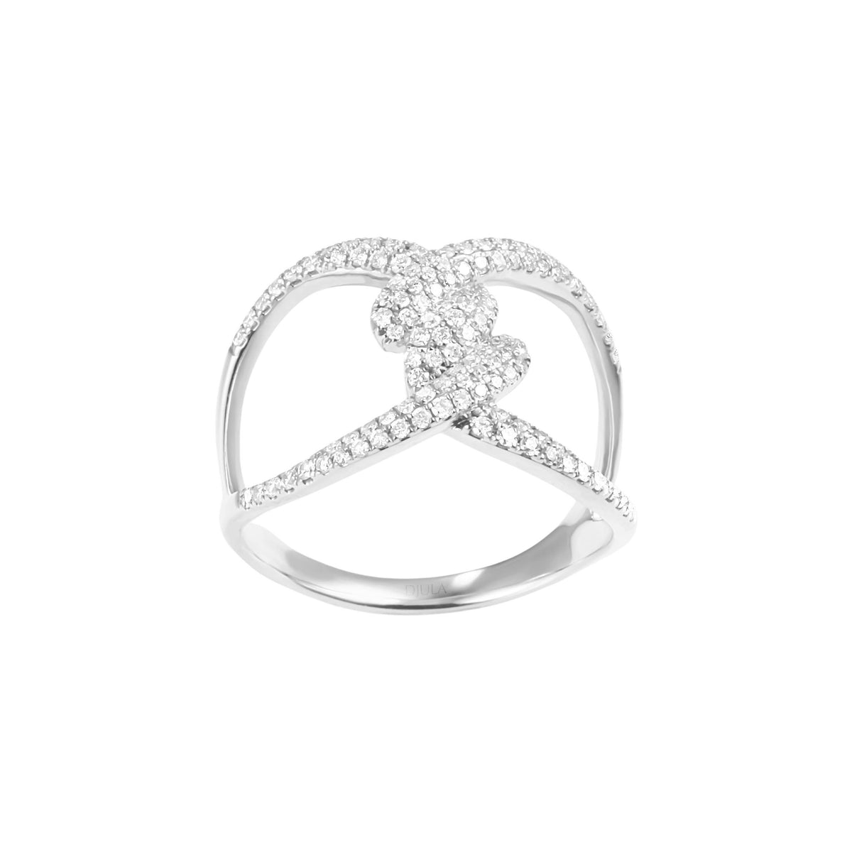PrixTroca:1400€_VentesTroca:0_QtyTroca:1_ST:0%_Bague Barbelé en Or blanc 18K sertie de diamants - Blanc