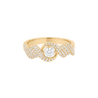 PT2_PrixTroca:1085€_VentesTroca:0_QtyTroca:1_ST:0%_Bague Barbelé en Or jaune 18K sertie de diamants - Jaune