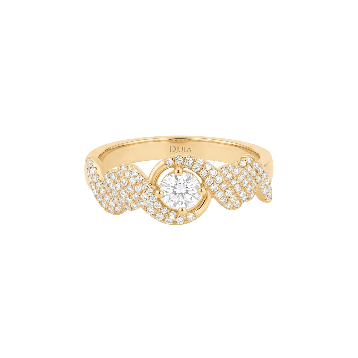 PT2_PrixTroca:1085€_VentesTroca:0_QtyTroca:1_ST:0%_Bague Barbelé en Or jaune 18K sertie de diamants - Jaune