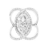 BAGUE BEVERLY HILLS OR BLANC