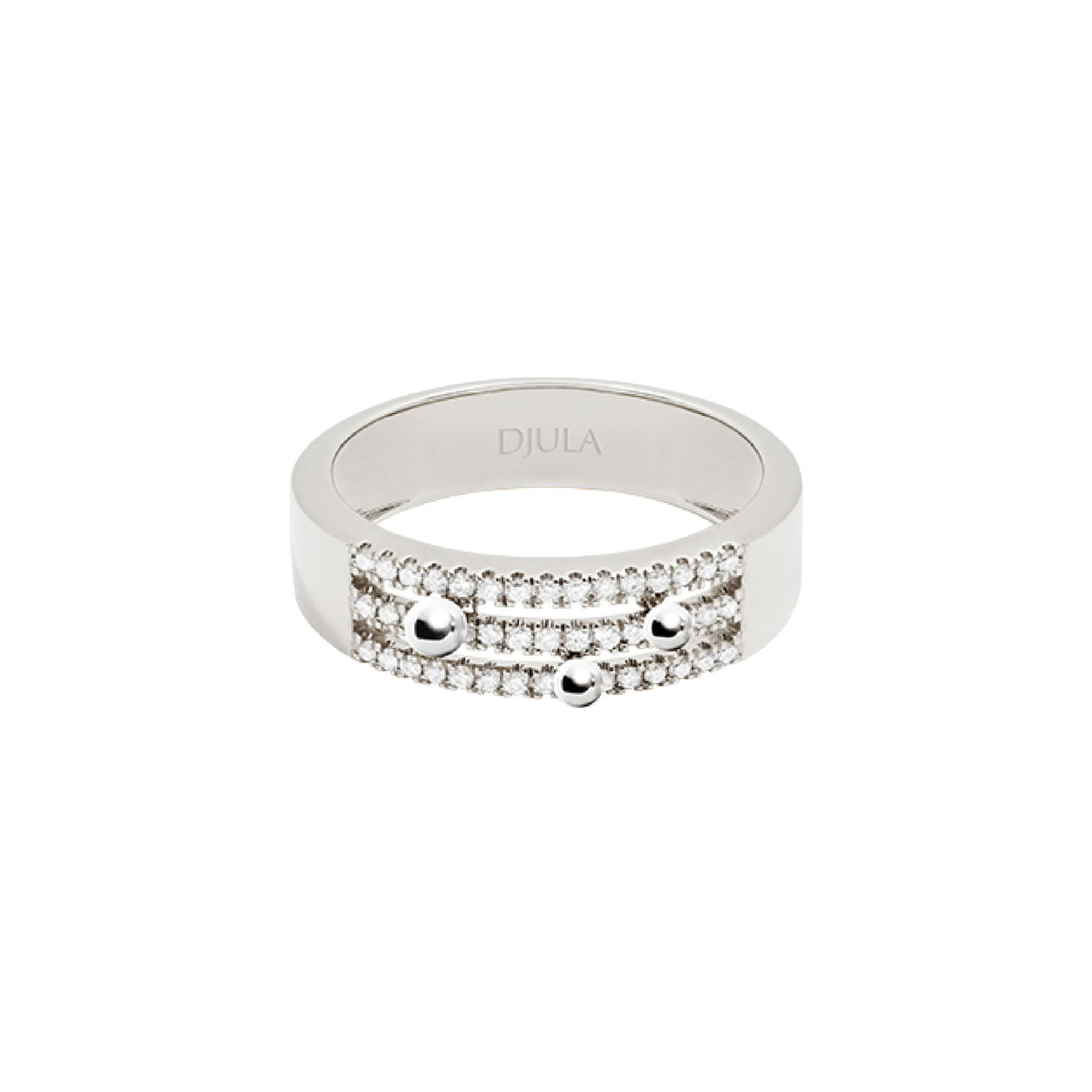 Bague Cosmic Spell en Or blanc 18K sertie de diamants - Blanc