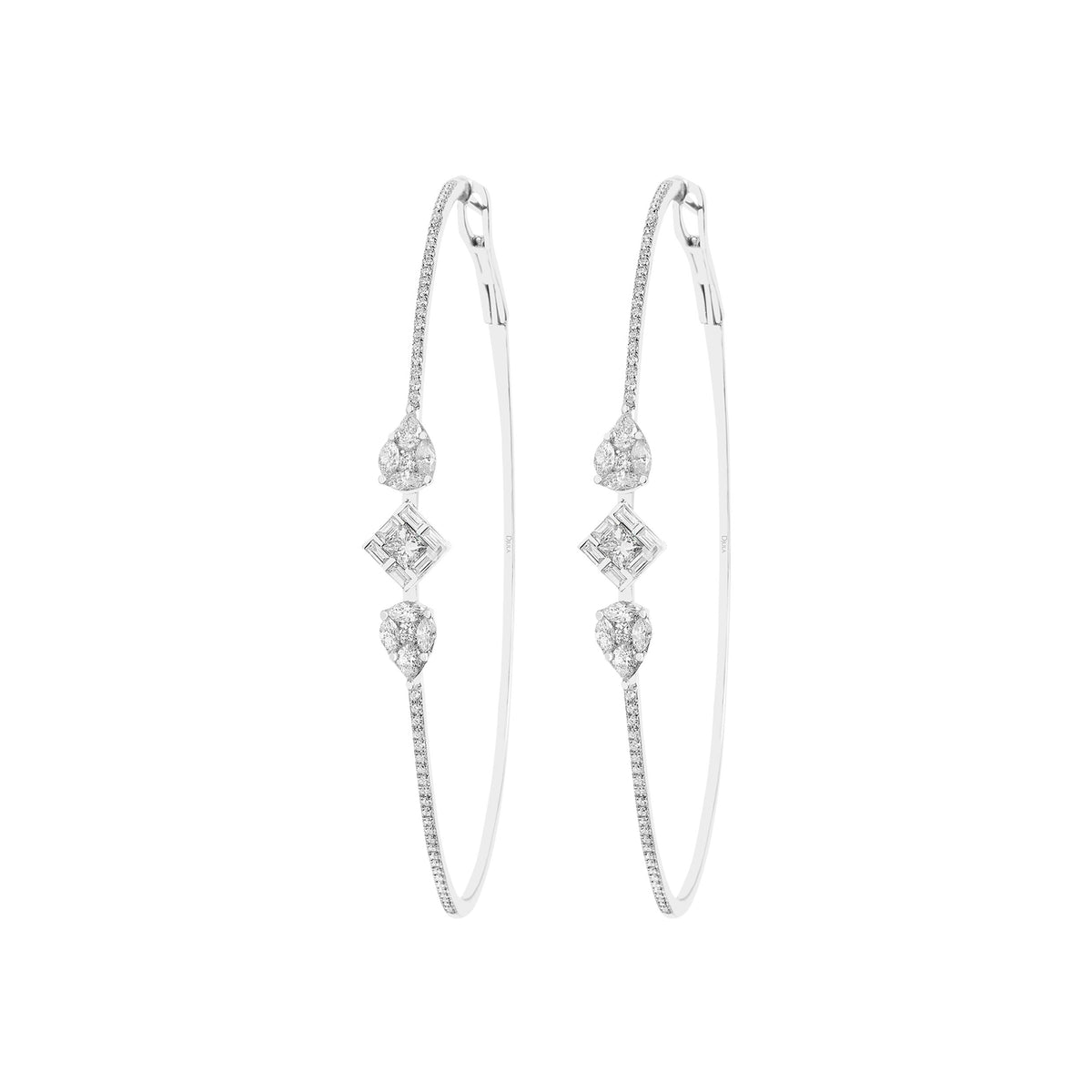 BOUCLES D OREILLES  OR BLANC
