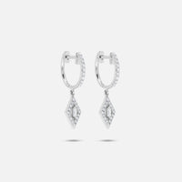 BOUCLES D OREILLES DELICATESSE OR BLANC