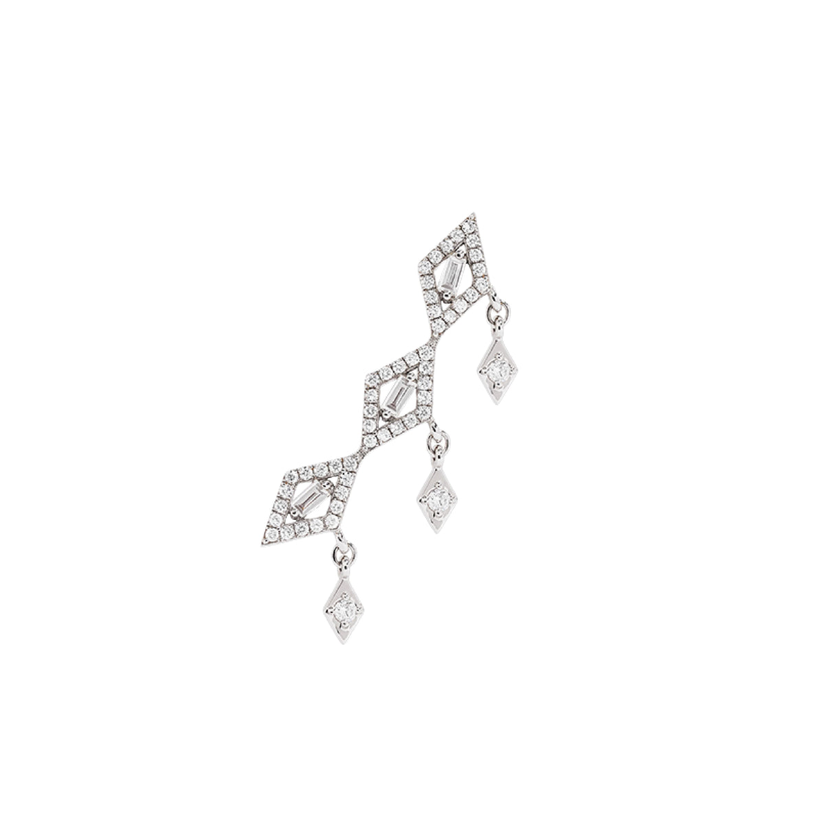 PT2_PrixTroca:640€_VentesTroca:1_QtyTroca:1_ST:100%_Bijou d'oreille gauche Délicatesse en Or blanc 18K sertie de diamants - Blanc