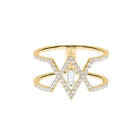 PrixTroca:980€_VentesTroca:0_QtyTroca:1_ST:0%_Bague Délicatesse en Or jaune 18K sertie de diamants - Jaune