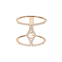 PT2_PrixTroca:980€_VentesTroca:0_QtyTroca:1_ST:0%_Bague Délicatesse en Or rose 18K sertie de diamants - Rose