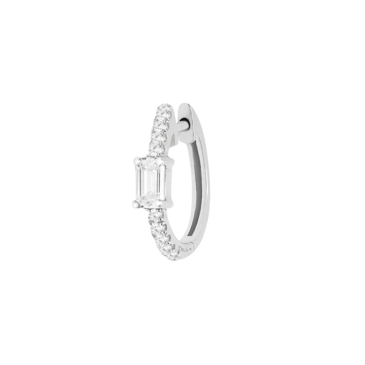 PrixTroca:420€_VentesTroca:1_QtyTroca:1_ST:100%_Mono boucle créoles Union en Or blanc 18K sertie de diamants - Blanc
