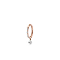 Gypsy Piercing in 18K rose gold set with diamonds - Pink