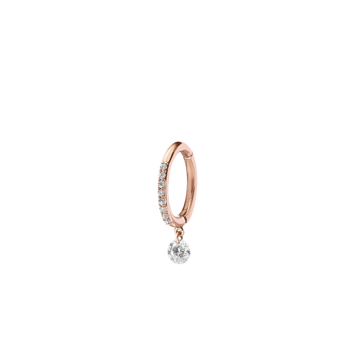 Gypsy Piercing in 18K rose gold set with diamonds - Pink
