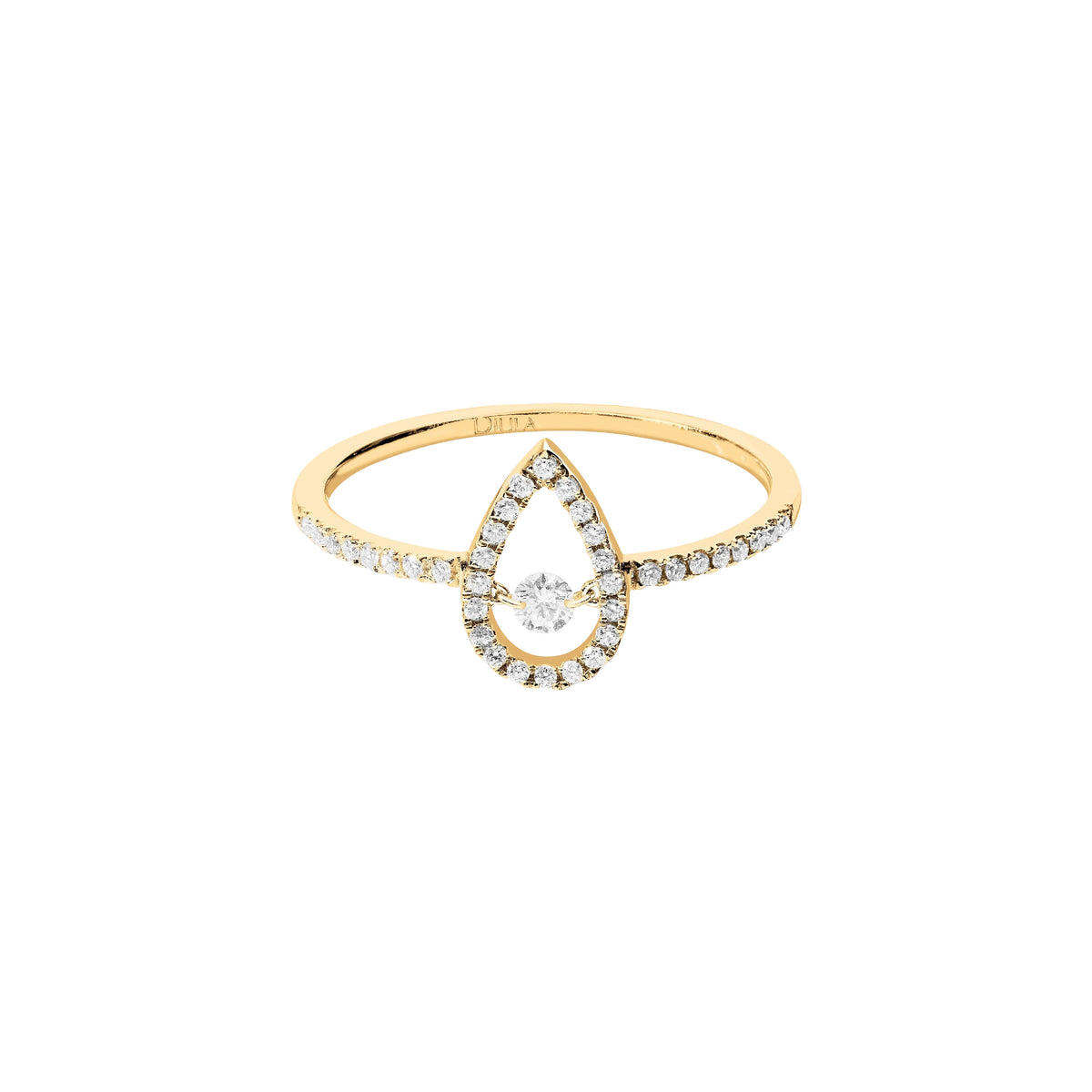 PrixTroca:450€_VentesTroca:0_QtyTroca:1_ST:0%_Bague Flamboyante en Or jaune 18K sertie de diamants - Jaune