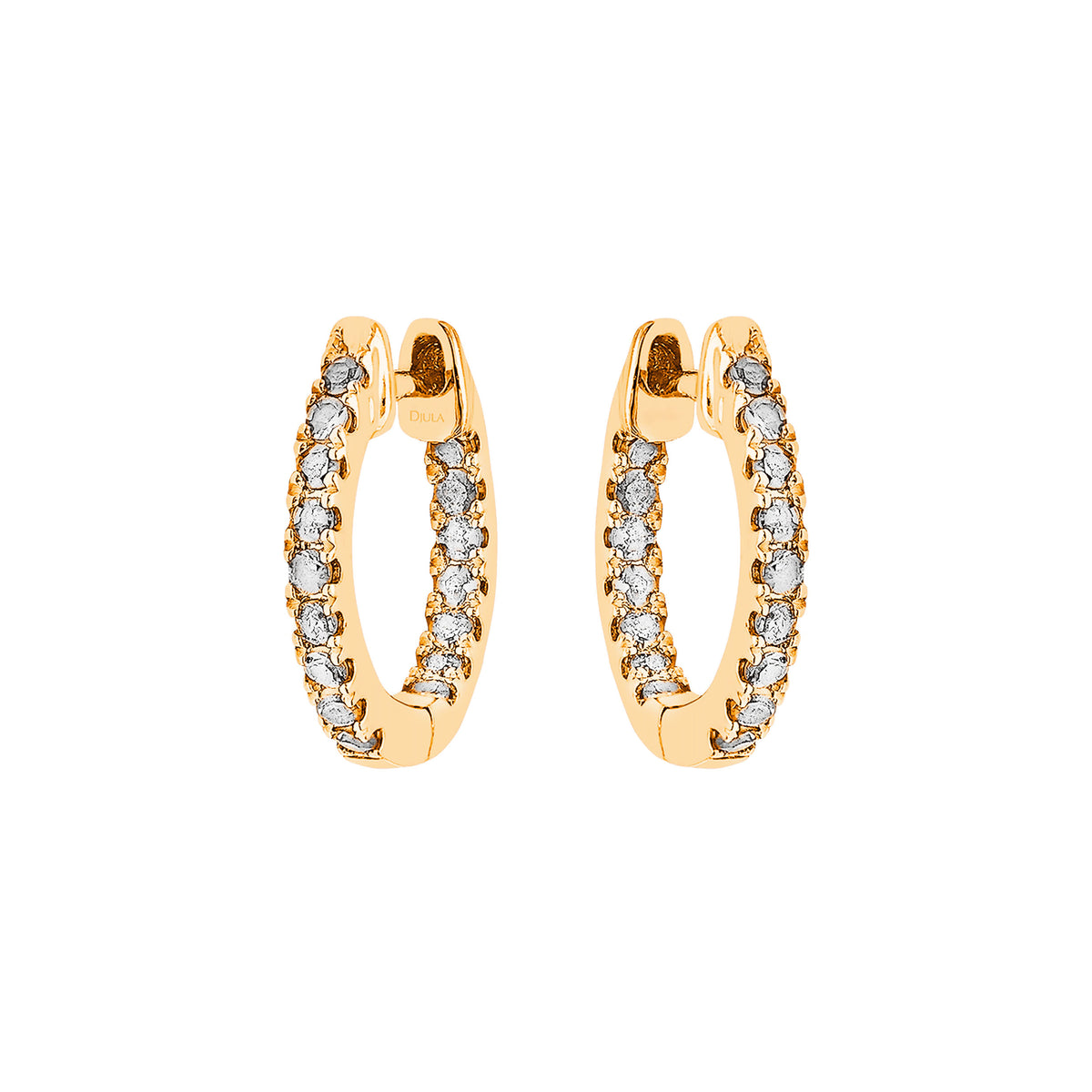 BOUCLES D OREILLES GRAPHIQUE OR JAUNE