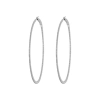 PrixTroca:2015€_VentesTroca:1_QtyTroca:1_ST:100%_Boucles d'oreilles créoles Graphique en Or blanc 18K serties de diamants - Blanc