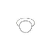 PrixTroca:410€_VentesTroca:0_QtyTroca:1_ST:0%_Bague Graphique en Or blanc 18K sertie de diamants - Blanc