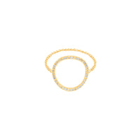 PrixTroca:410€_VentesTroca:0_QtyTroca:1_ST:0%_Bague Graphique en Or jaune 18K sertie de diamants - Jaune