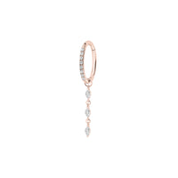 Piercing Gypsy en Or rose 18K serti de diamants - Rose