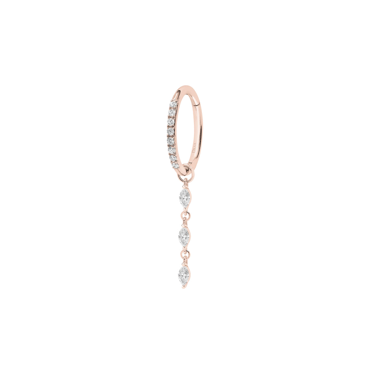 Piercing Gypsy en Or rose 18K serti de diamants - Rose