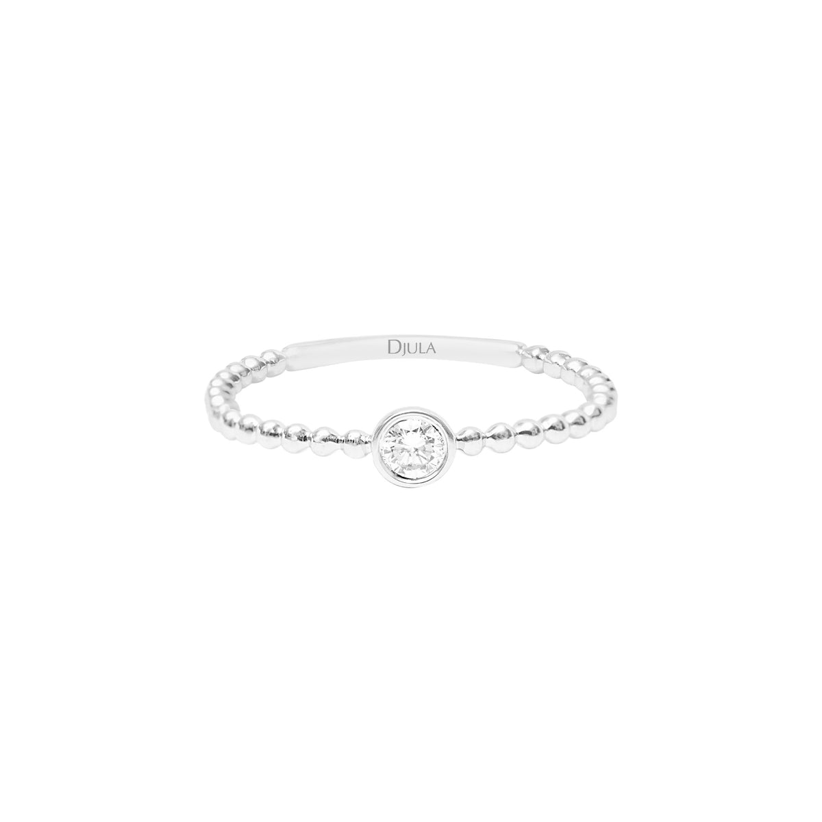 BAGUE  OR BLANC